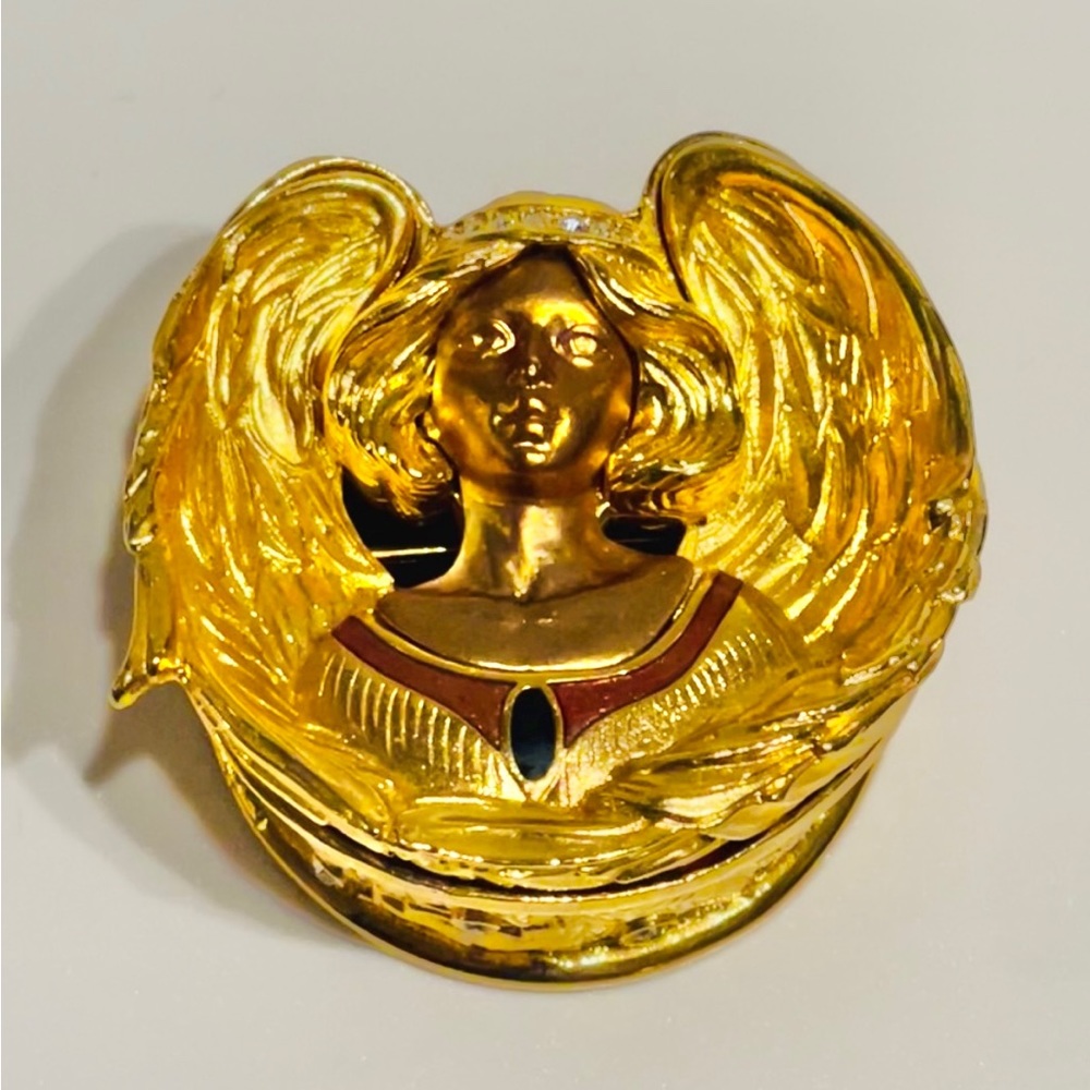 Rare Vintage Edgar Berebi Angel Of Wishes pin/box